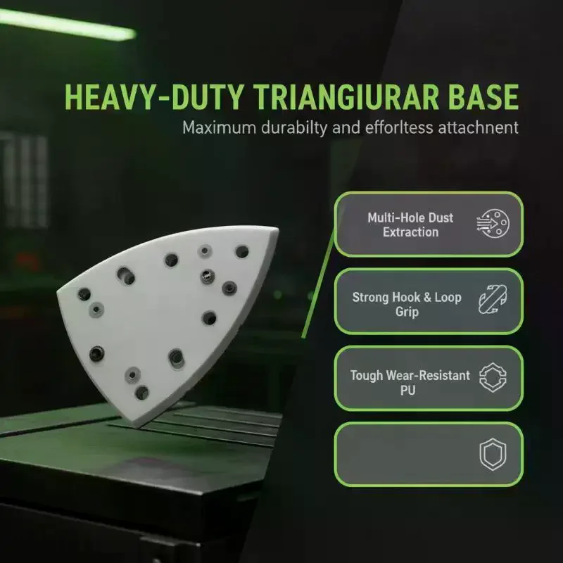 100x148mm Triangle Grinding Machine Electric Grinding Disc Replacement Self Adhesive Polishing Base Sanding Backing Plate