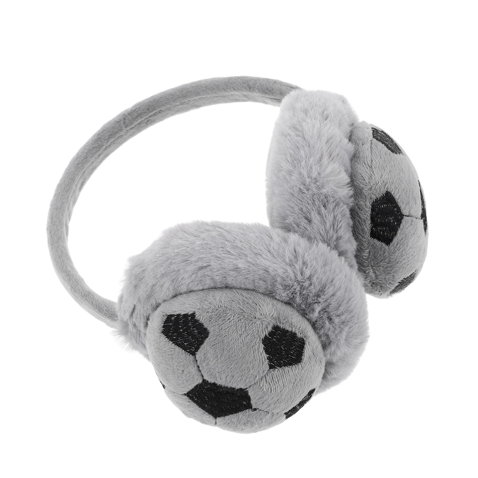 Winter Ear Warmers Furry Muffs Kids Toddler Soccer Keeps Ears Warm Elastic Fiber Lining Outdoor Activities Christmas New Year