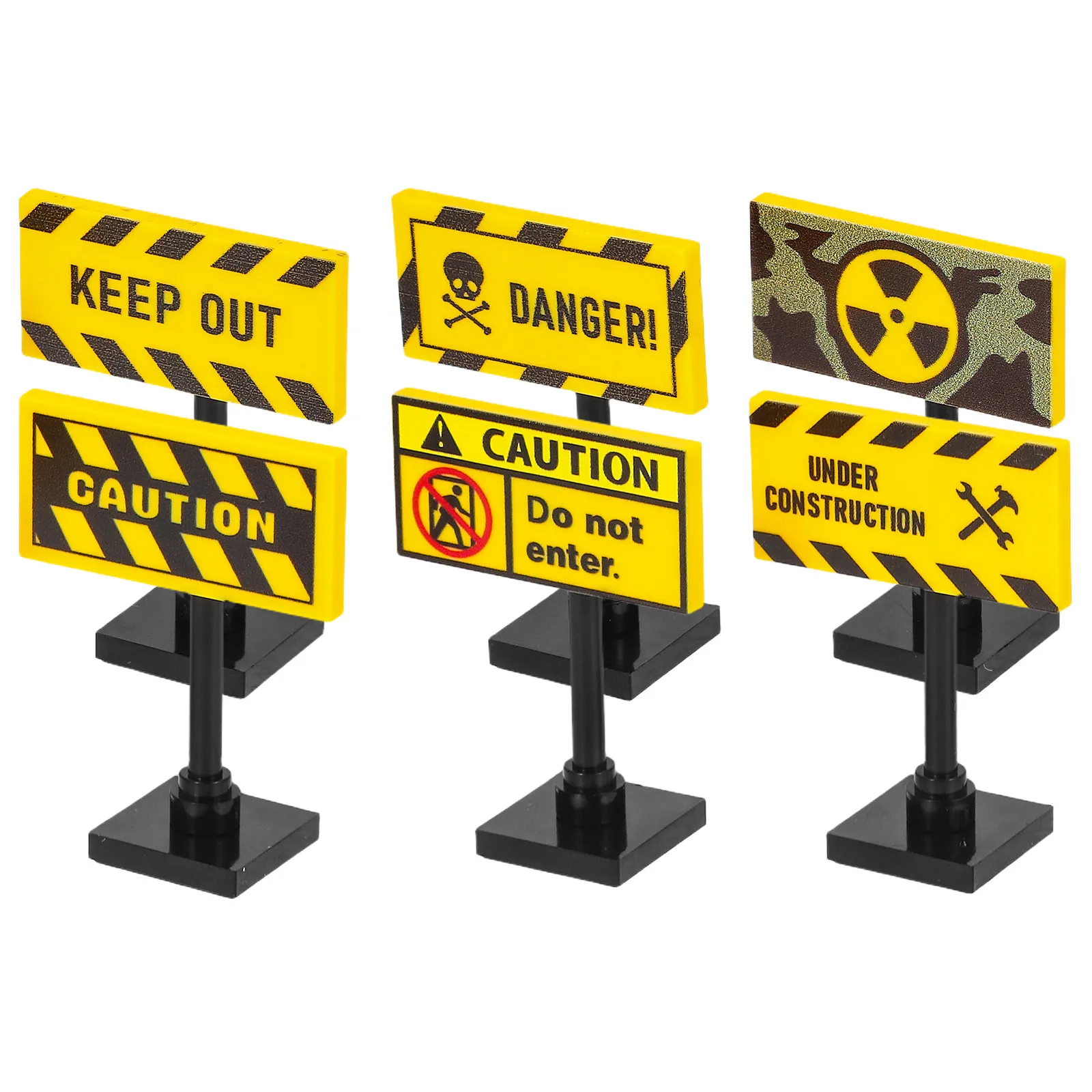 

Набор из 6 миниатюрных фигурок для дорожных знаков: развивающий интерактивный конструктор для детей, пластиковые элементы для игр на тему безопасности на дорогах