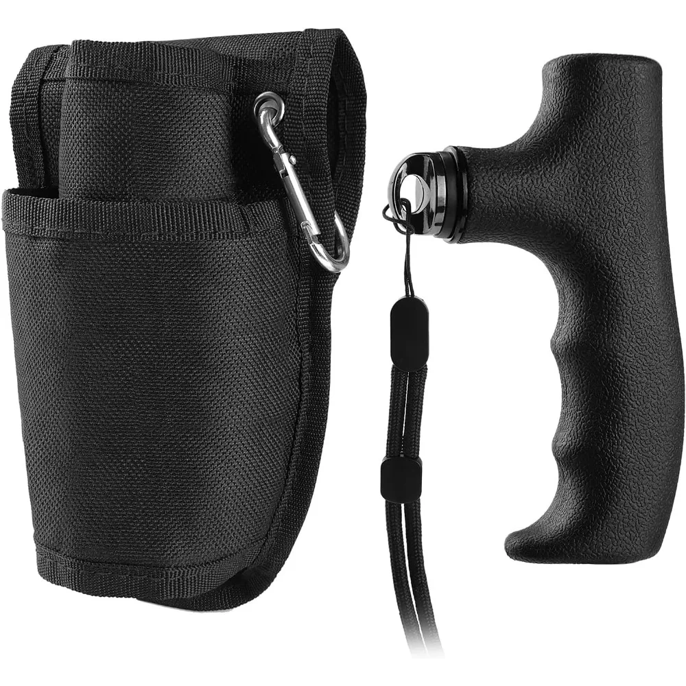 Monopod Handle Adapter Set Walking Stick Cane Handle with Monopod Waist Bag for Trekking Hiking Climbing Photography
