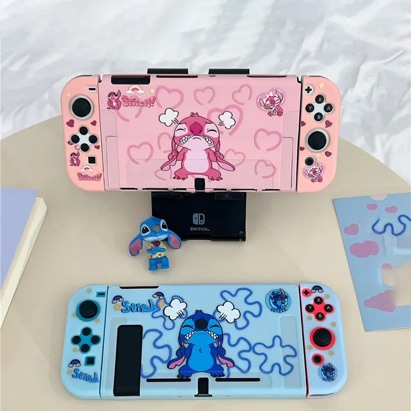 Disney Cartoon Stitch Case for Nintendo Switch NS Tpu Painted Protective Case Oled Game Accessories Soft Shell