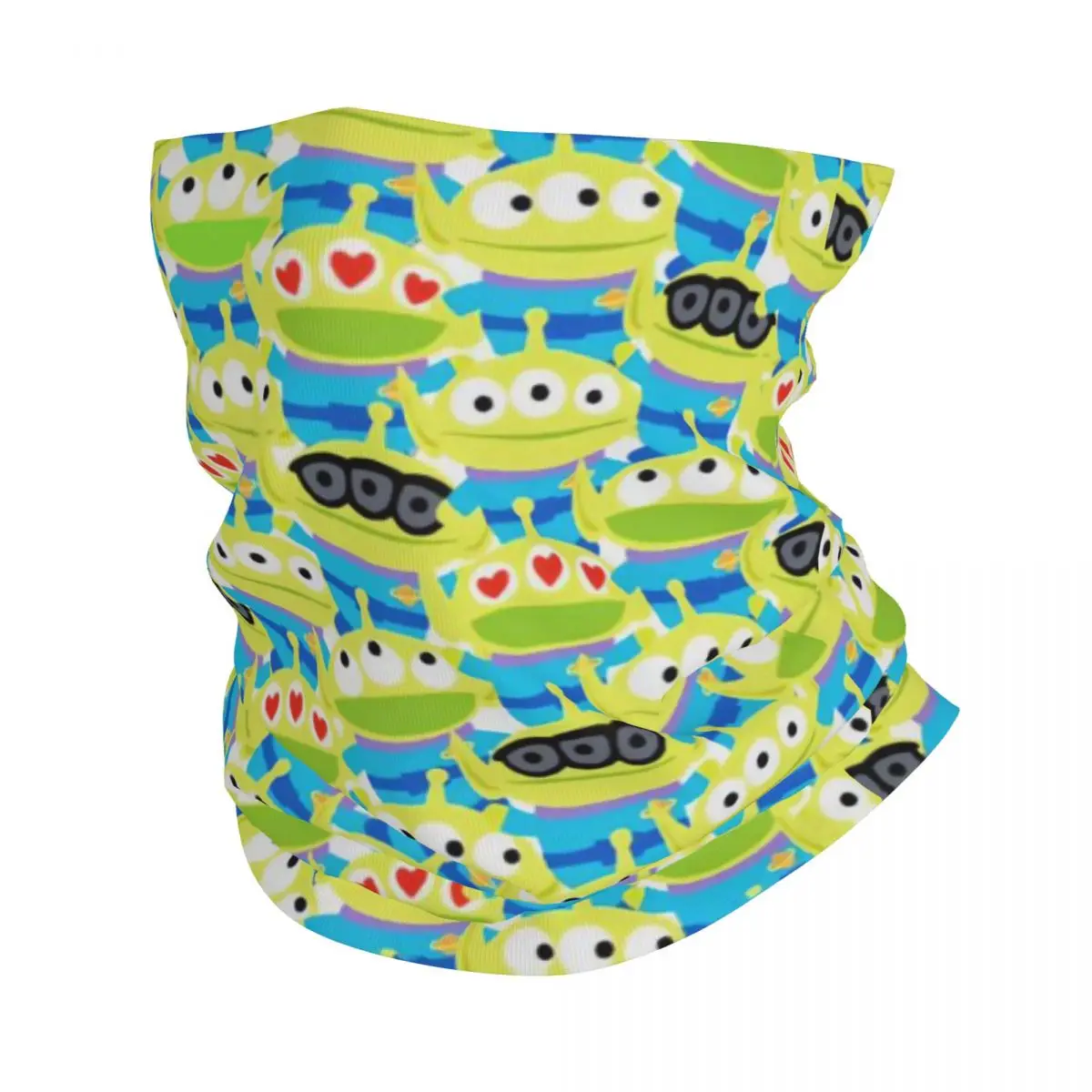 Custom Kawaii Toy Story Alien Pattern Winter Headband Neck Warmer Men Women Hiking Running Tube Scarf Anime Face Bandana Gaiter