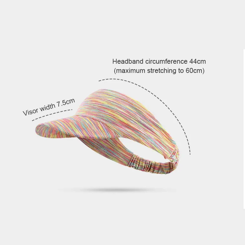 Women Summer Sun Visor Headband Breathable Sports Cap Fashion Sunshade Quick Dry Sweat Absorbing Golf Cycling Running Caps