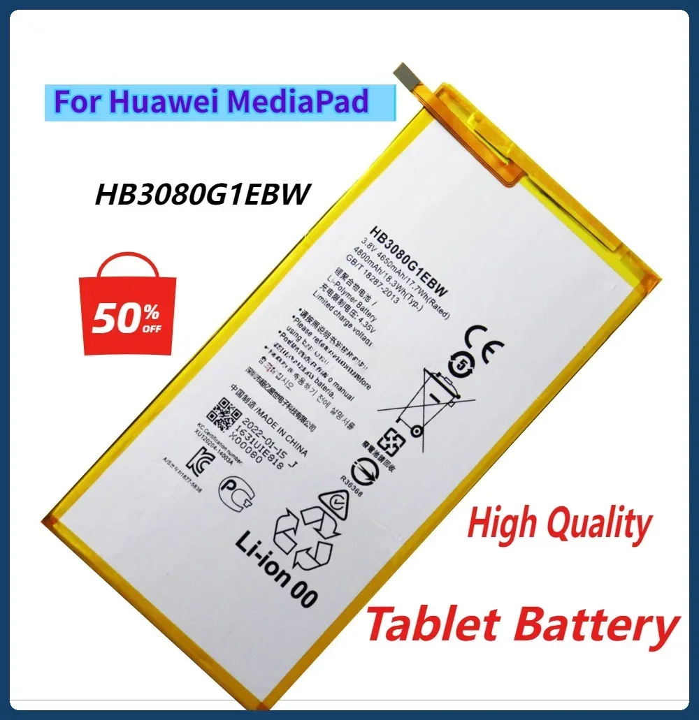 For Huawei MediaPad T3 10 /T3 9.6 LTE AGS-L09 AGS-W09 AGS-L03 Tablet High Quality New HB3080G1EBW Battery