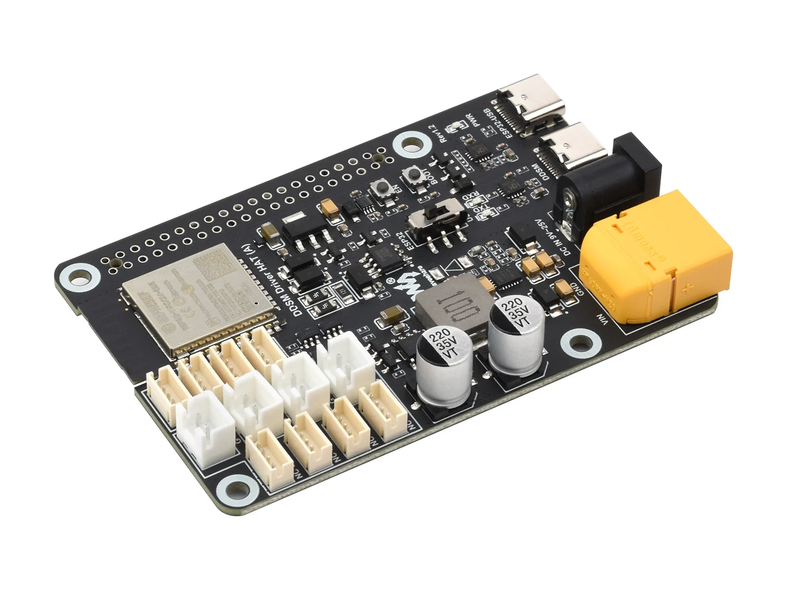 Direct Drive Servo Motor Driver Board, Integrates ESP32 and Control Circuit, 2.4G WiFi Support, Suitable for DDSM Series Hub Mot