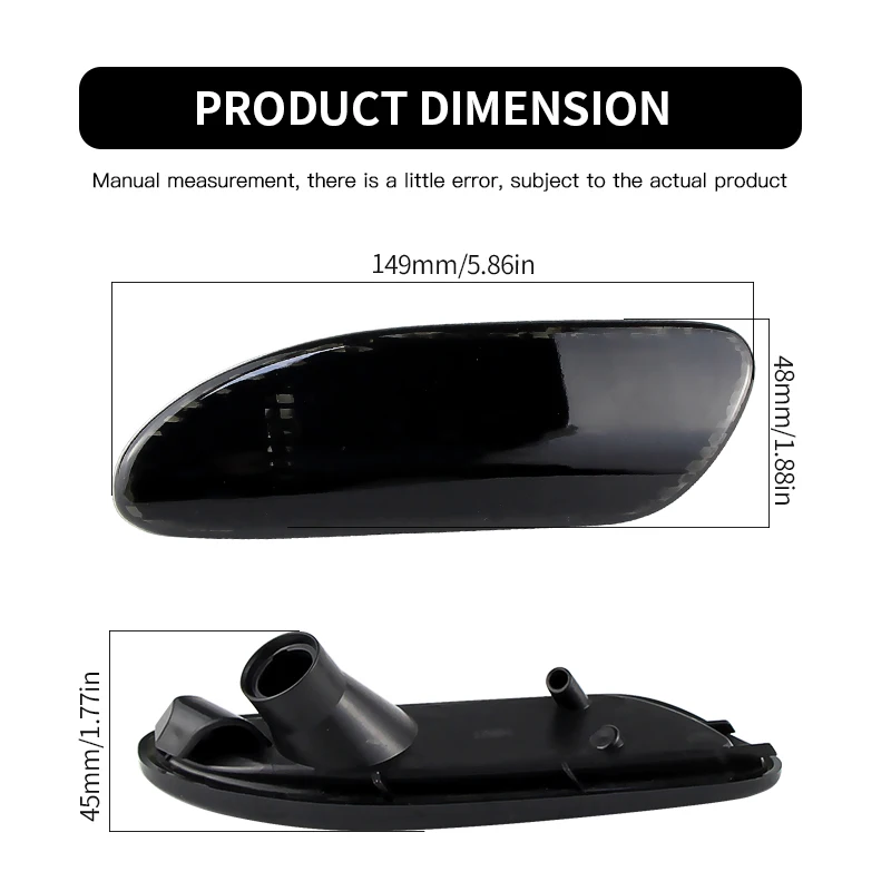 2PCS For Mercedes-Benz W203 C230 C240 C280 C32 C320 C350 C55 2001-2007 Side Marker Light Smoke Clear Lens NO Light OEM