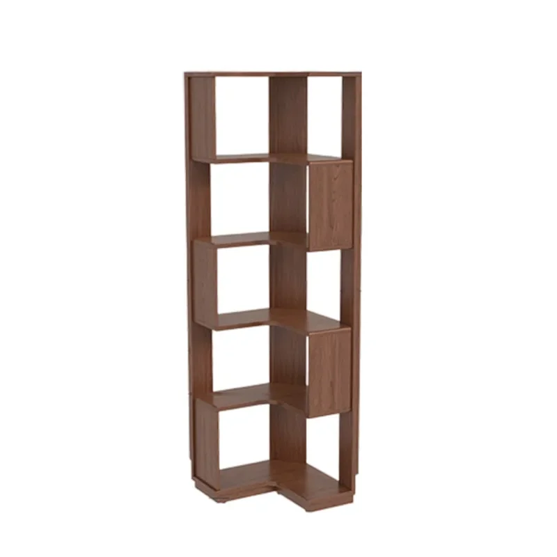 غرفة نوم، زاوية، طاولة بجانب السرير، خشب متين، رف كتب، متكامل، على الحائط، تخزين من الأرض إلى السقف