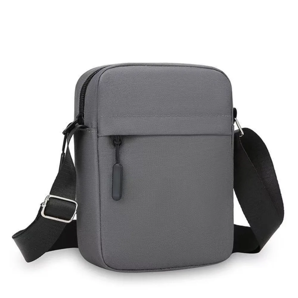 High Quality Nylon Polyester Crossbody Bags Black Grey Blue Minimalists Tote Bag Long Shoulder Strap Travel Storage Men Women