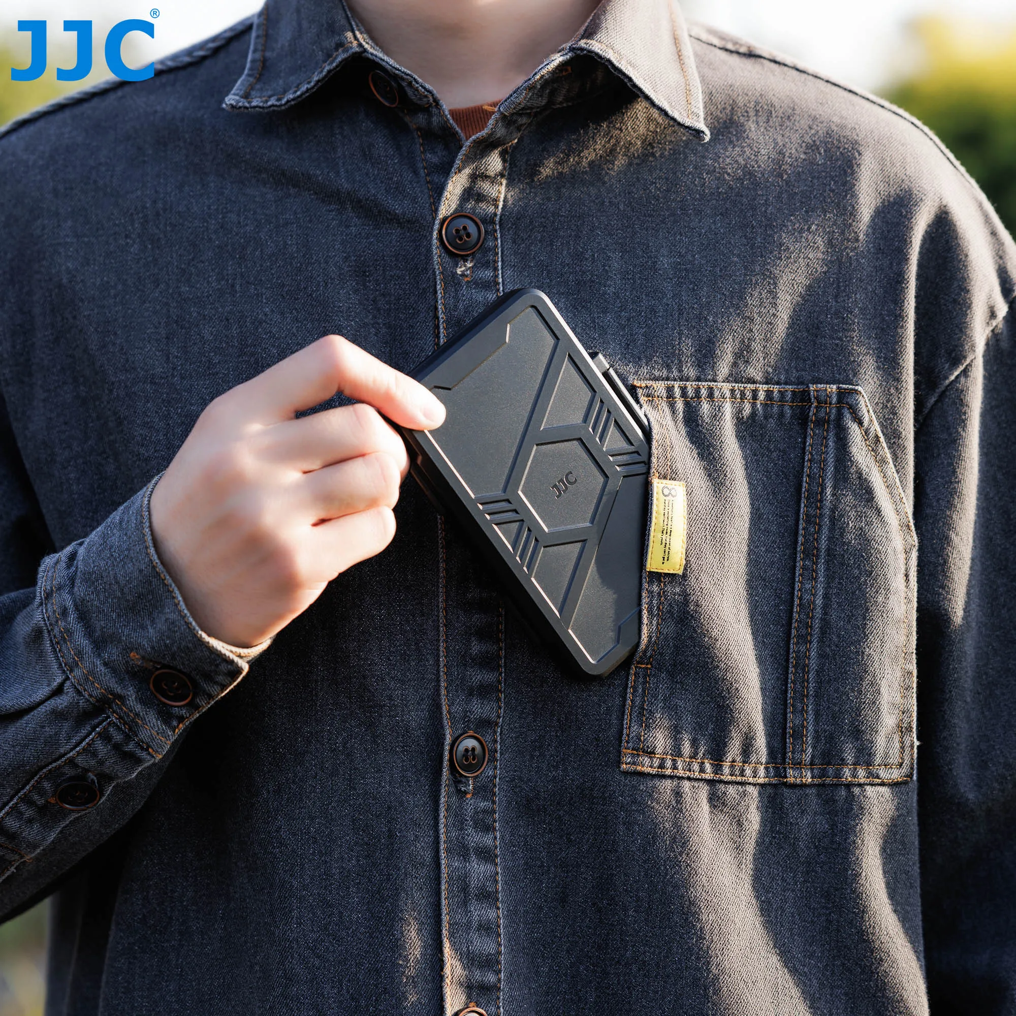 JJC High Capacity Memory Card Case Anti-Shock Storage Holder for 40 Slots MicroSD Cards 20 Slots CFexpress Type-A Organizer Box