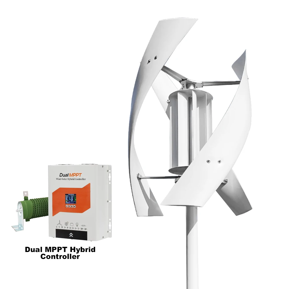 EU-levering 3KW 6KW verticale windturbine 24V/48V geluidsarme huishoudelijke 220V met gratis laadcontroller