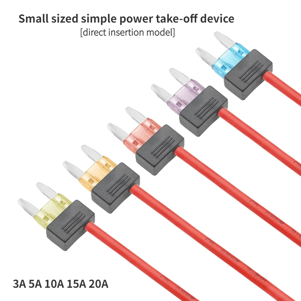 

5/10PCS Mini Standard Car Fuse Holder 16AWG Add-a-circuit TAP Adapter ATM APM Blade Fuse Extension Cord 3A 5A 10A 15A 20A