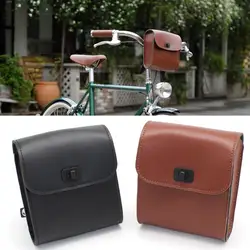 Bolsa para manillar de motocicleta, bolsa colgante para SILLÍN delantero de bicicleta, impermeable, de cuero Pu, multifuncional, resistente al desgaste, portátil