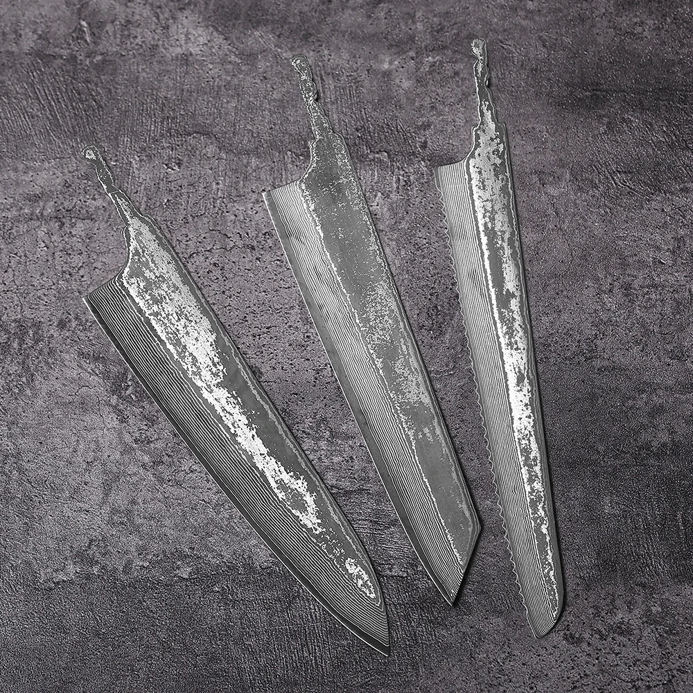 F.YOUNG DIY 67 Layer Damascus Steel Japanese Kitchen Chef Knife Blank Blade Full Tang Integral Handmade Sharp Edges Making Tools view 3