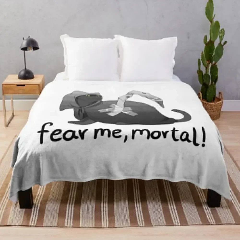 Fear me, mortal! Throw Blanket Plush Flannel Fabric anime Blankets