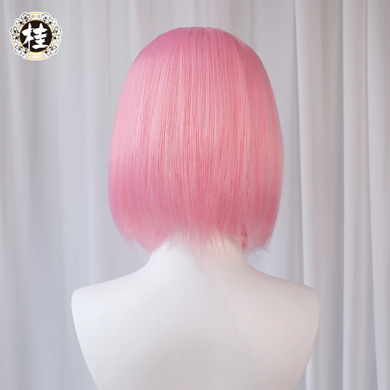 UWOWO Game Princess Connect! Re:Dive Kusano Yui New year Ver. Cosplay Wig 35cm Pink Bob Cut Hair