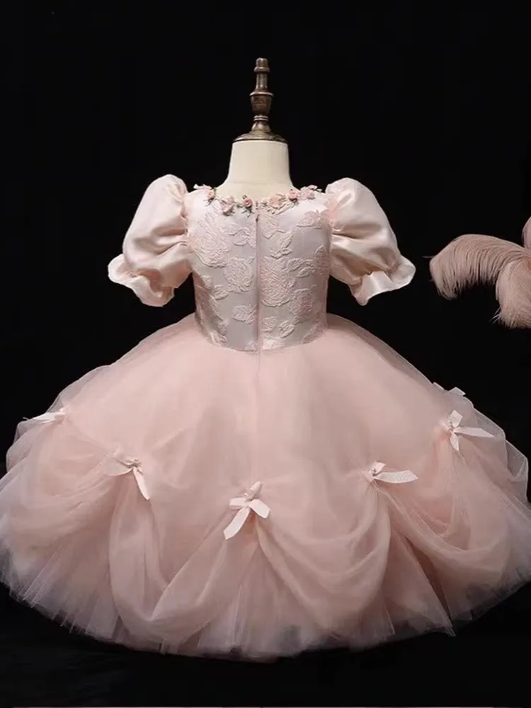 Hochwertiges Kinder-Partykleid Klavier-Auftrittskleid Geburtstags- und Hochzeits-Blumenmädchenkleid A5027 Großhandel Mädchen-Abendkleider – Detail 5