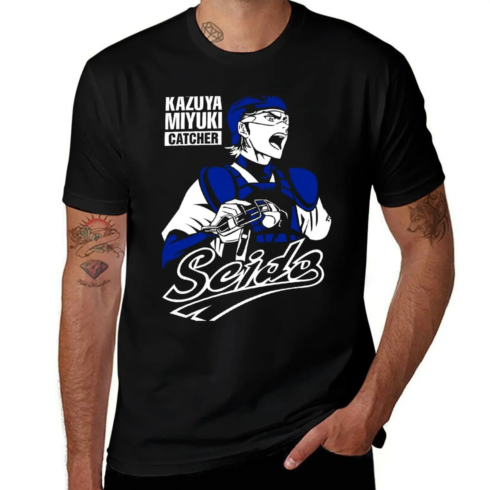 Diamond Miyuki Dia No No - Kazuya Ace Ace - Camiseta de algodón suave de talla grande