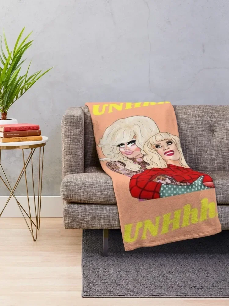 Trixie and Katya Throw Blanket Decorative Sofas Winter beds Giant Sofa Blankets