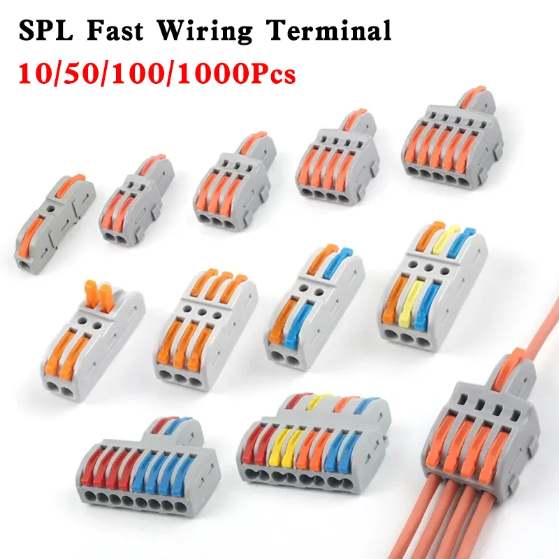 

1 In Multiple Out Push-in Electrical Wire Connector Terminal Block Universal Fast Wiring Cable Connectors For Cable Connection