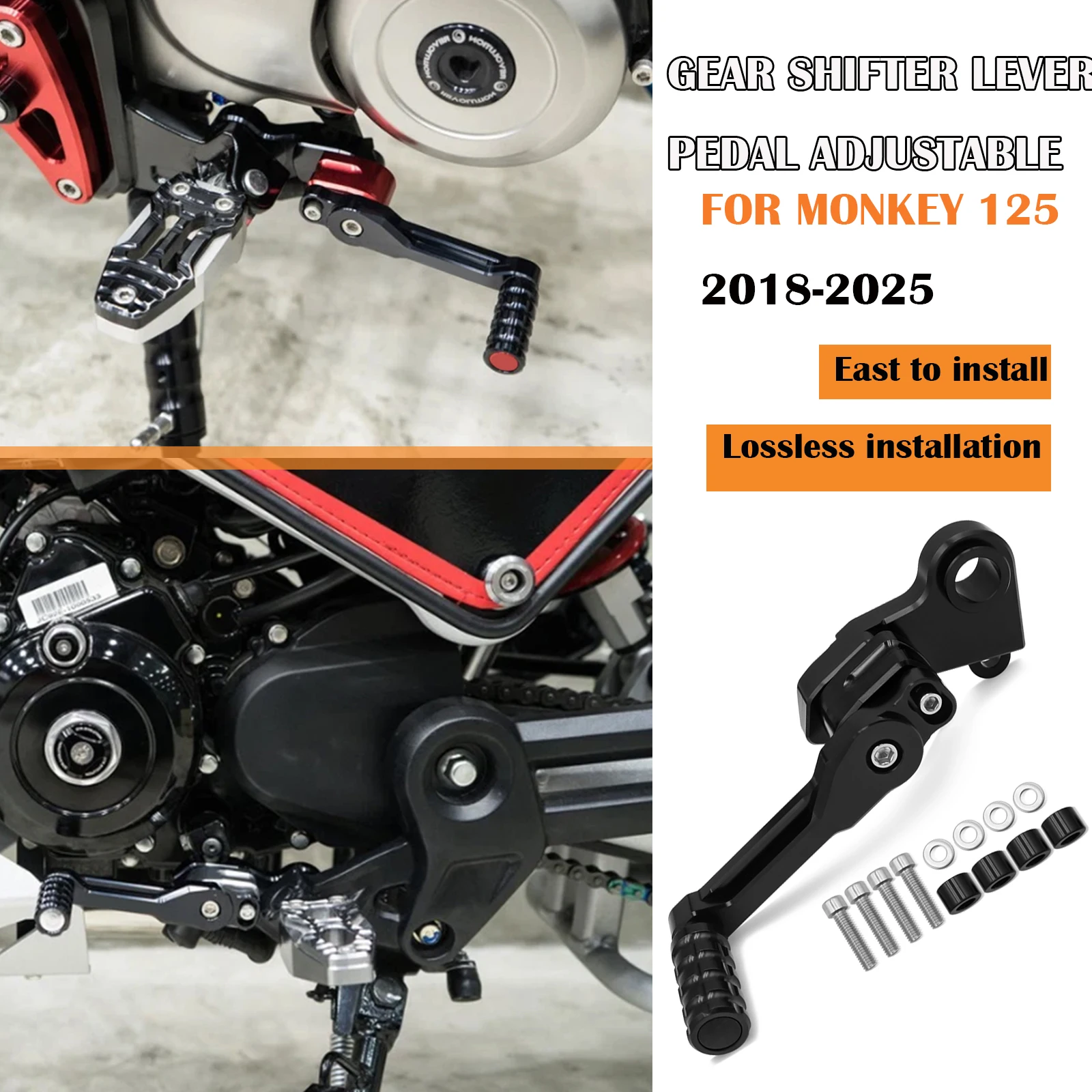 

Для Honda Monkey 125 Monkey125 2018-2025 2024 2023, регулируемый складной рычаг переключения передач для мотоцикла, педаль переключения передач, новые аксессуары