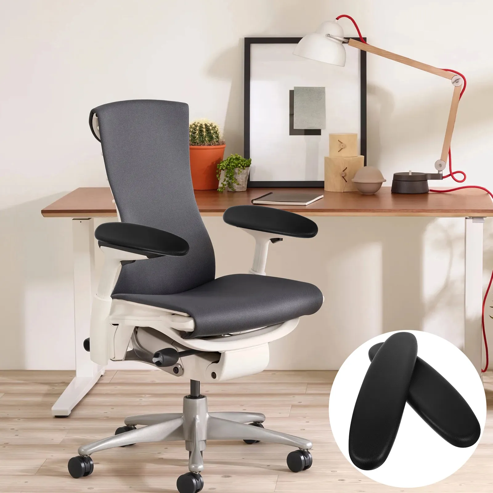 1-ペア-pu-フォームオフィスチェアアームレストパッドソフトクッション快適なアームレストプロテクターデスクゲームコンピュータチェア車椅子用