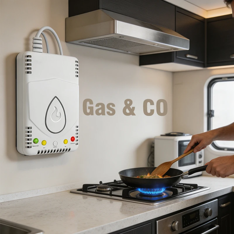 Plug-in Kitchen Gas Leakage Detector - CO Carbon Monoxide Detector - Liquefied Petroleum Gas Detector - Natural Gas Detector - M
