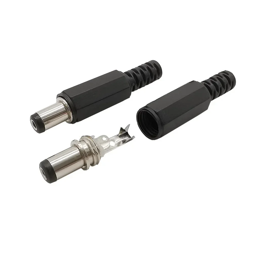 5 قطعة 3A 12 فولت تيار مستمر مقبس إمداد الطاقة 5.5 مللي متر 2.1 مللي متر لوحة جبل موصل سالب محول القابس للاستخدام الكهربائي المنزلي