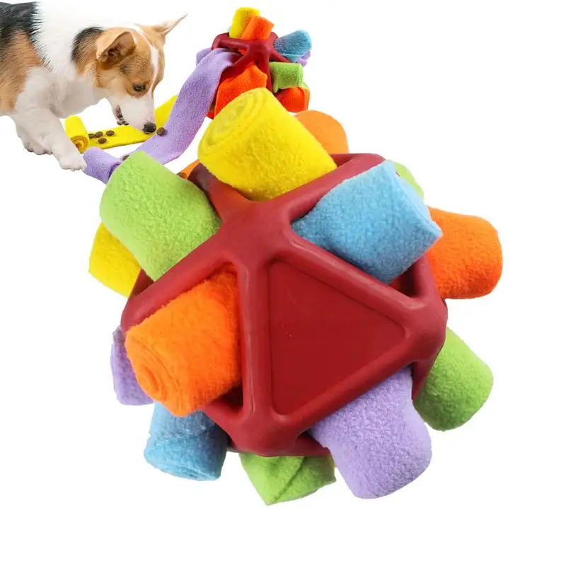 Furry Fellow Dog Toy Dog Snuffle Toy Sniff Ball Unbreakable Sniffle Interactive Treat Ball Dog Treat Dispenser Toy Dog Puzzle To