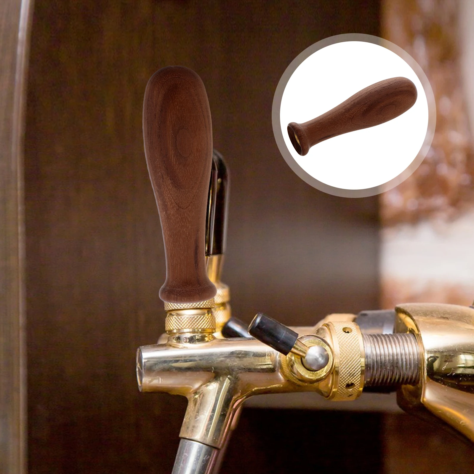

Bucket Valve Handle Classical Beer Tap Rustic for Kegs Wood Faucet Wooden Dispenser