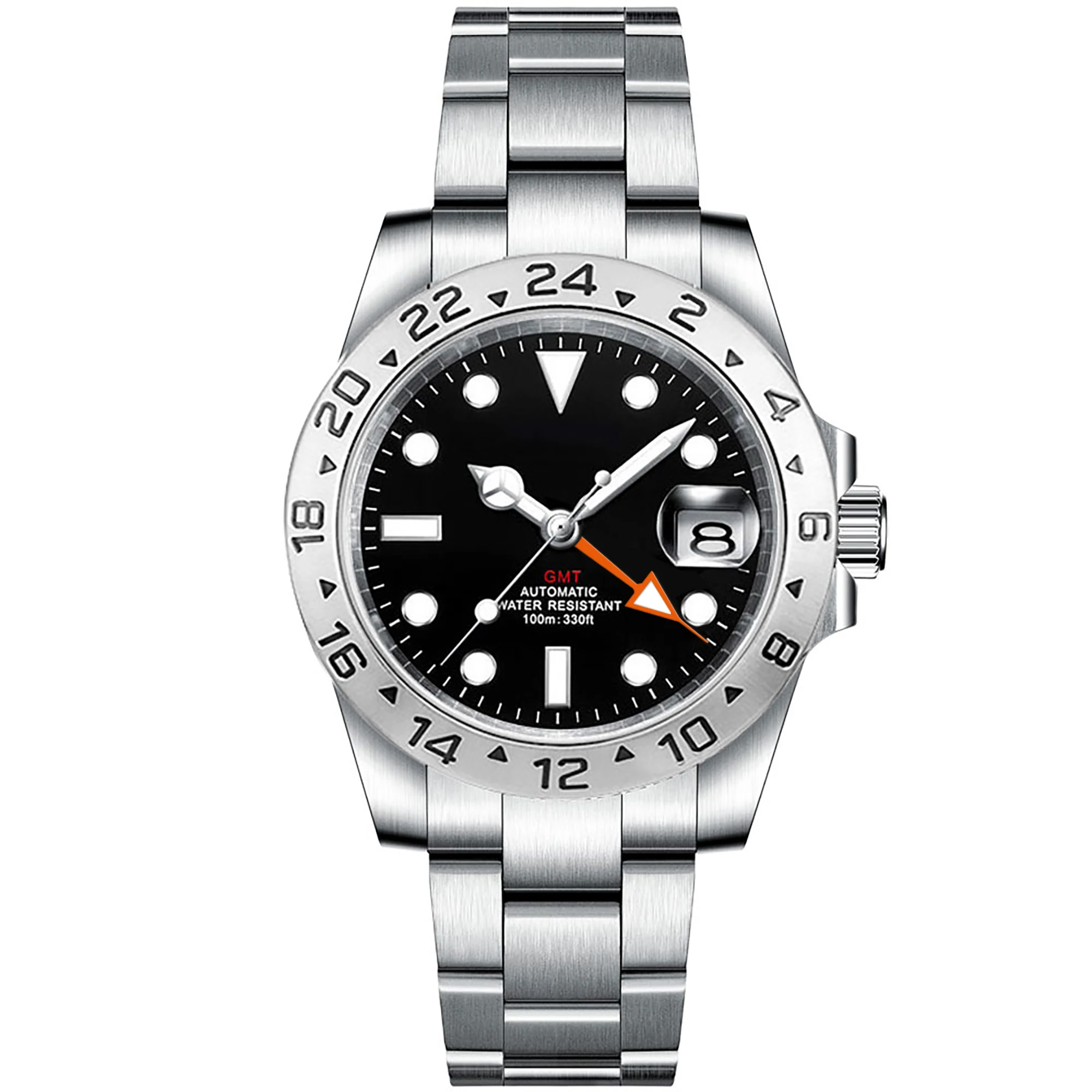 Corgeut  Luxury NH34 Watch Mechanical Custom  Automatic Wristwatch 10Bars Blue Luminous NH34 Date Sapphire Watches reloj hombre