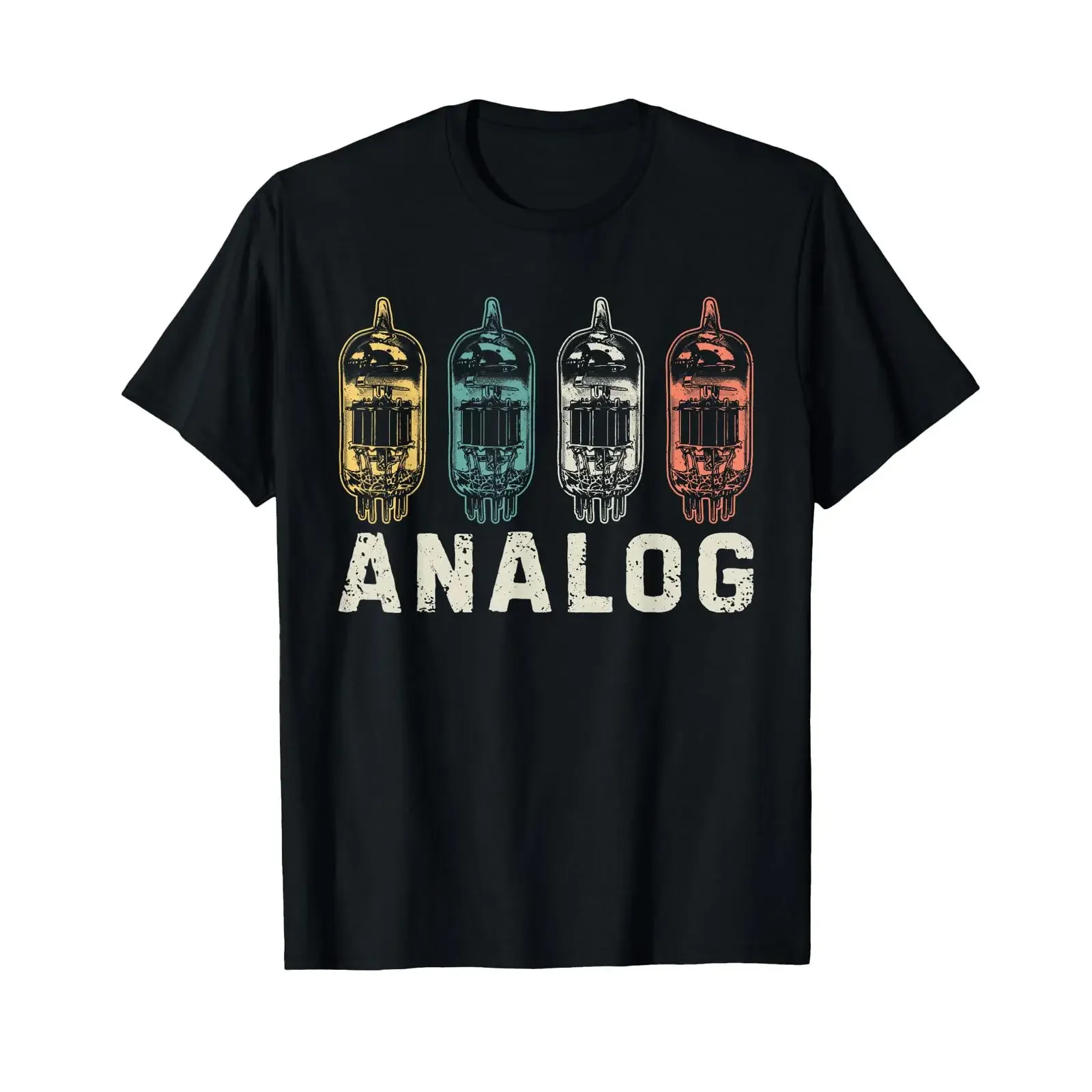 Vacuum Tube Amp Amplifier Analog Audio Electron Valve Guitar T Shirt vintage Washed designer clothes fashion