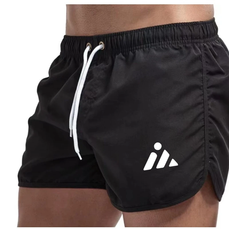Men'S Casual Sports Shorts Quick Dry Breathable Sweat Absorbent Polyester Fabric With Drawstring Design For Machine Wash