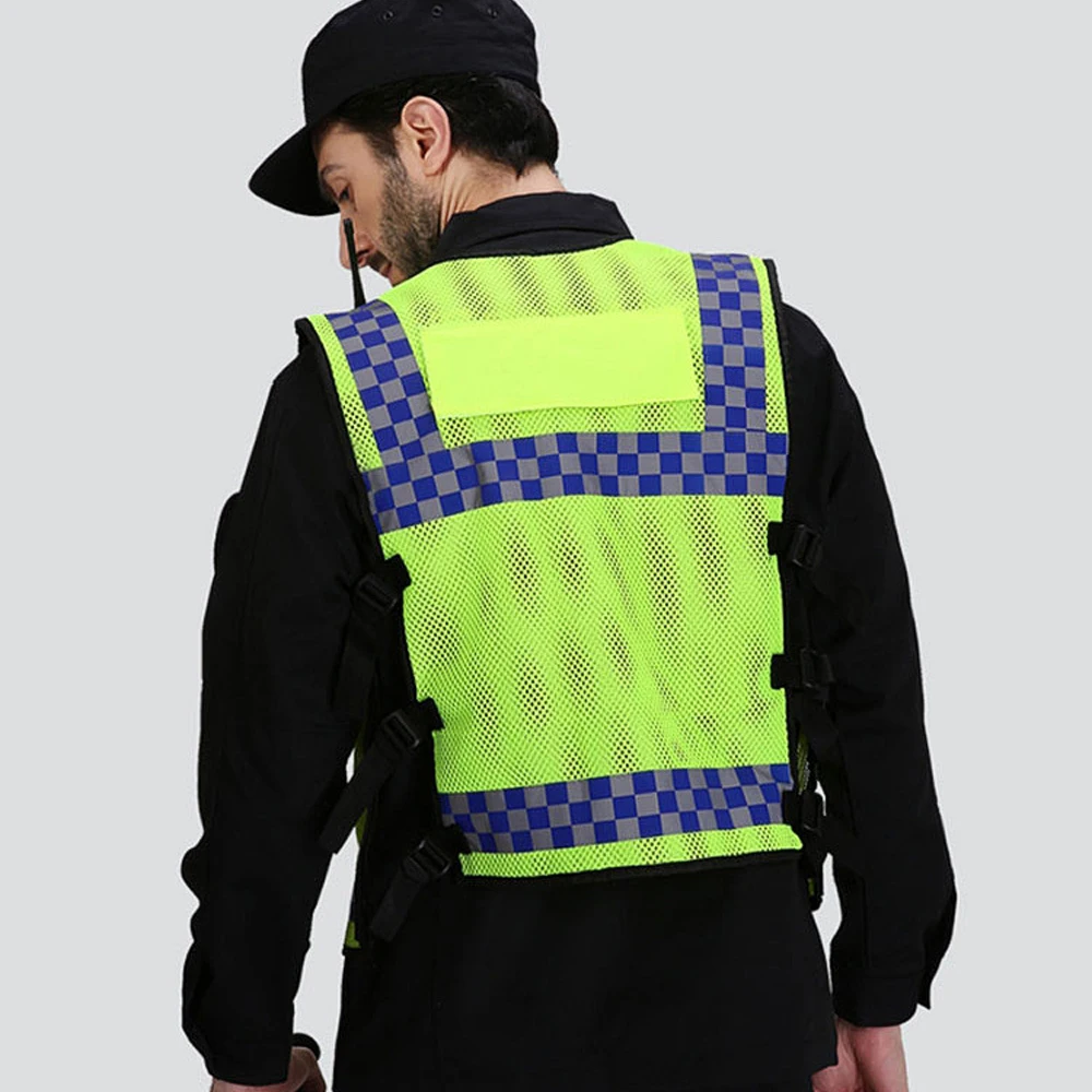 Work Clothing for Men Women Multi-Pocket Mesh Construction Traffic Working Vest Hi Vis Workwer