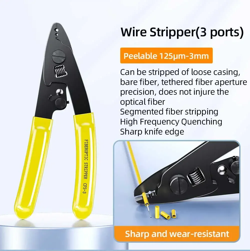 ชุดเครื่องมือไฟเบอร์ออปติกนาตาลิงค์ FTTH เครื่องวัดพลังงานแสงไฟเบอร์และเครื่องตัดไฟเบอร์,เครื่องปอก,เครื่องระบุตำแหน่งข้อบกพร่องด้วยภาพ 10MW (ไม่มีแบตเตอรี่)
