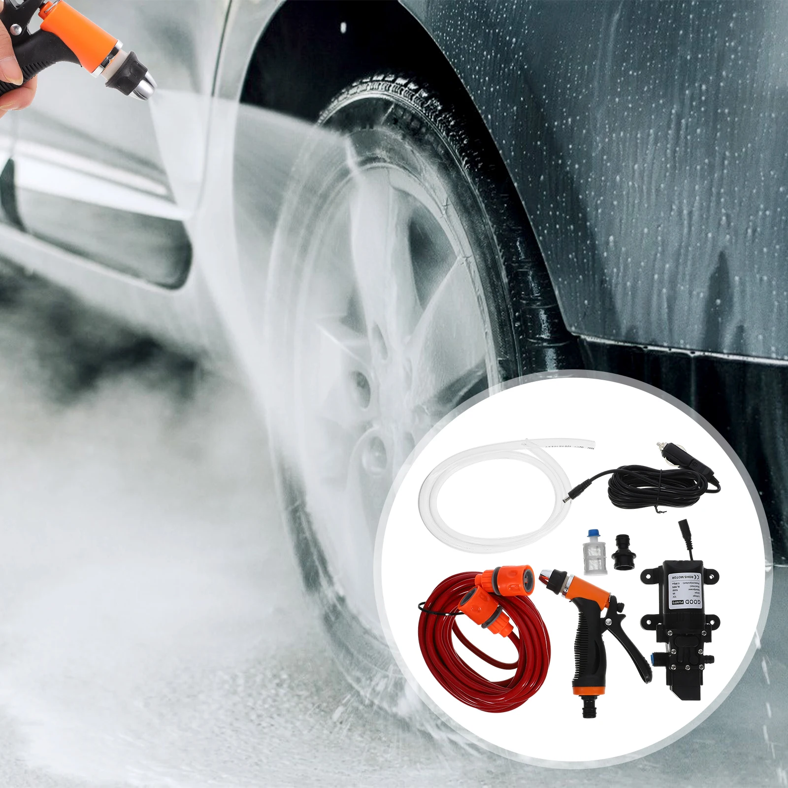 

High Pressure Washer Portable Car Cleaning Tools Powerful Water Pump Sprayer for Bike Walls Projects Garden Hose