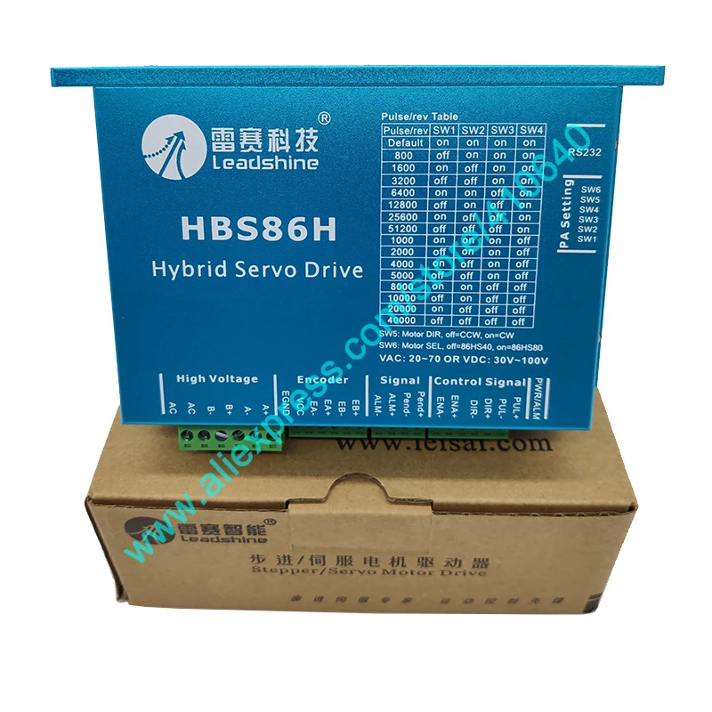 Bộ bán hàng Leadshine Động Cơ Servo Lai 86HS40 86HBM40-1000 và HBS86 HBS86H ổ đĩa servo 80VDC 8.2A và encoder cáp