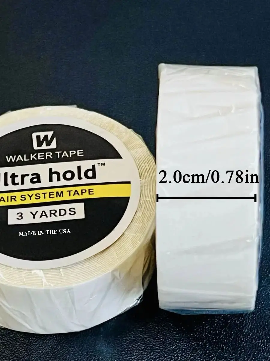 3 Yards/Rolle Haarsystem-Klebeband, doppelseitiges Walker Tape, Ultra Hold Haarverlängerungs-Klebeband für Lace Closure, Lace Front Perückenkleber