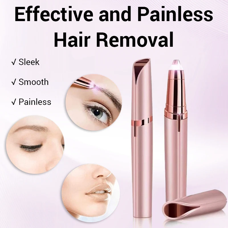Electric Eyebrow Trimmer USB Charger Security Hair Removal Eye Brow Epilator Mini Shaper Shaver Painless Beauty Hair Removal