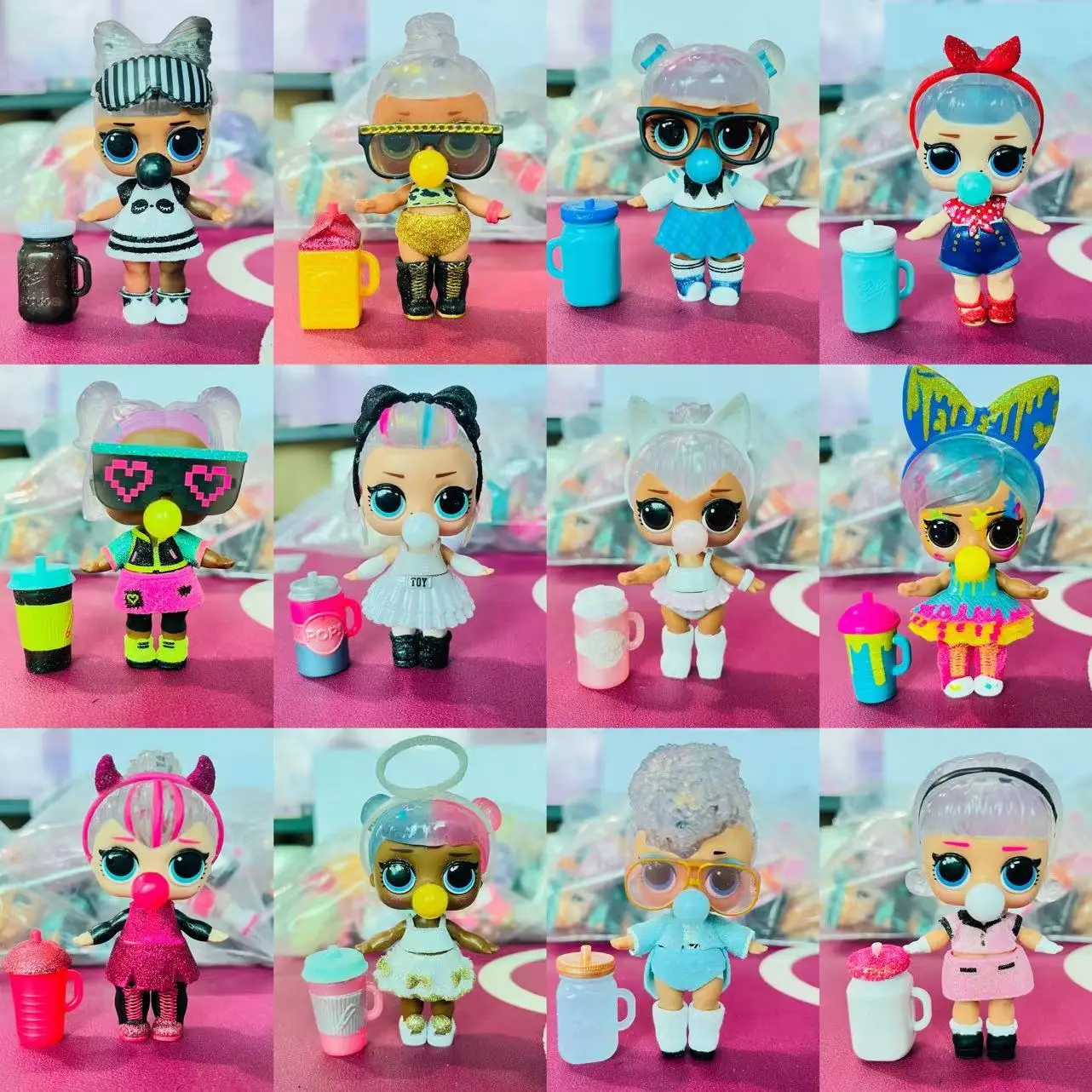 12pcs/set LOL 8CM Doll Rare Kitty Children\'s Toy House Children\'s Birthday and Christmas Gifts