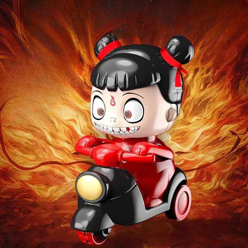 

Новинка, игрушки-кляп Nezha Nezha, пресс для мотоциклов, мультяшные игрушки без батарей, пресс для ходьбы, вращение на 360 градусов, Tiktok, тот же стиль