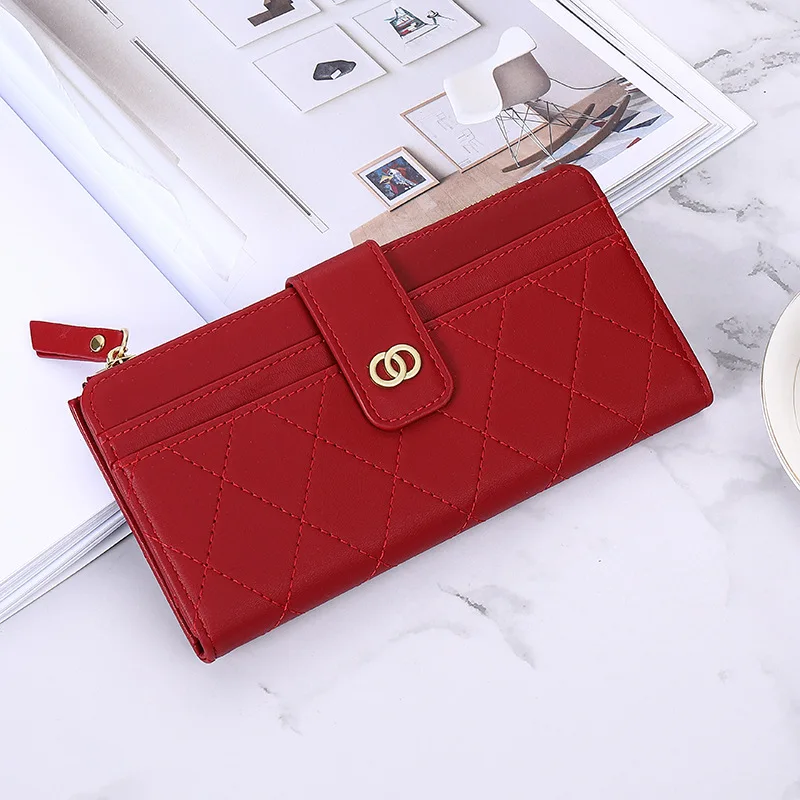 New Long Women's Wallet Female Purses Bifold Coin Purse Card Holder Wallets PU Leather Clutch Money Bag Purses Card Holder