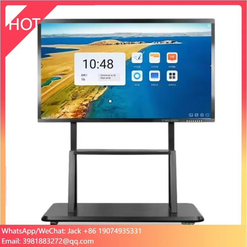 

Интерактивная доска 75 85 86 110 дюймов, 450 нит, с двумя ОС, умная цифровая панель, все в одном, электронный инфракрасный сенсорный экран