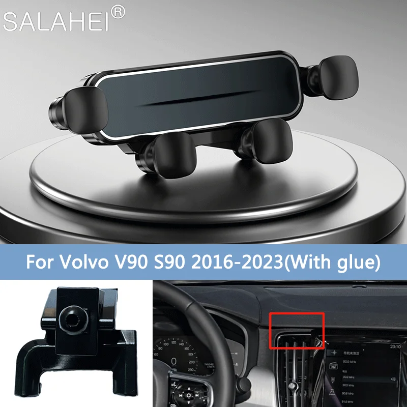 Car Mobile Phone Mount Holder For Volvo V90 S90 2017 2019 2020 2021 GPS Stand Rotatable Support Bracket Auto Styling Accessories