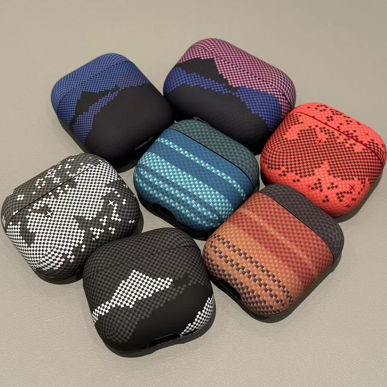 

Carbon fibre pattern Earphone Case Cover for AirPods 1 2 3 4 Pro 2 Pro 3 Wireless Bluetooth Headset Protective Cover