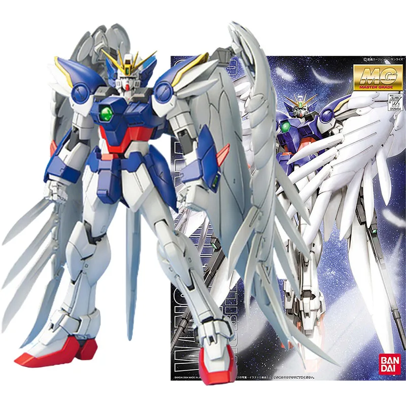 Bandai Original GUNDAM Anime Model MG Series 1/100 WING GUNDAM ZERO Action Figure Assembly Model Toys Gifts for Children