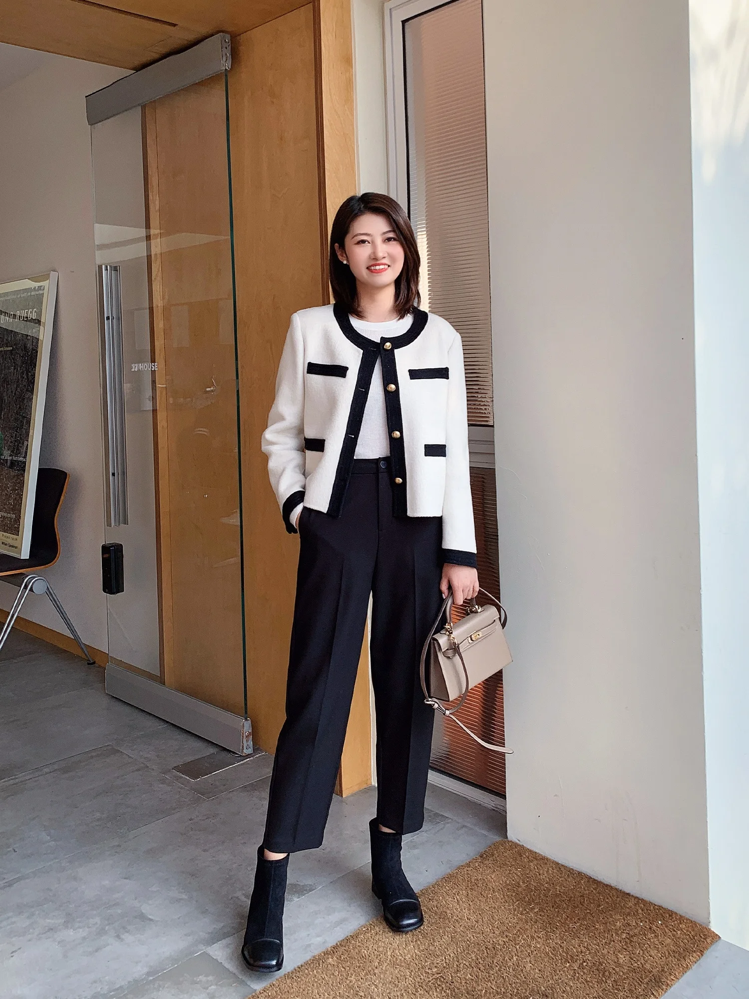 Calças de Algodão de Cintura Alta para Mulheres, Estilo Reto, Cores Variadas, 29 Modelos, Calças Amigas do Dia a Dia