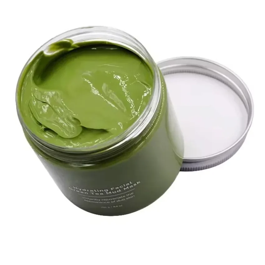 250g Green Tea Mud Mask Private Label Deep Cleaning Unclog Pores Intensely Oil Control Custom Logo Makeup Wholesale Cruelty Free