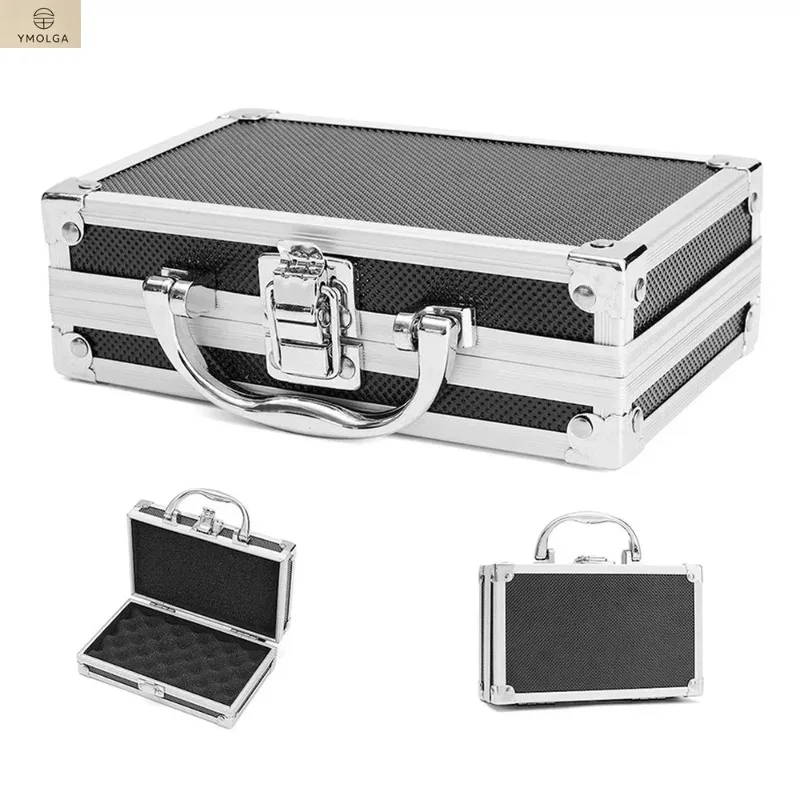 Aluminum Alloy Shockproof Toolbox Suitcase Impact Resistant Safety Instrument Case Storage Box Sponge Lining Portable Tool Box