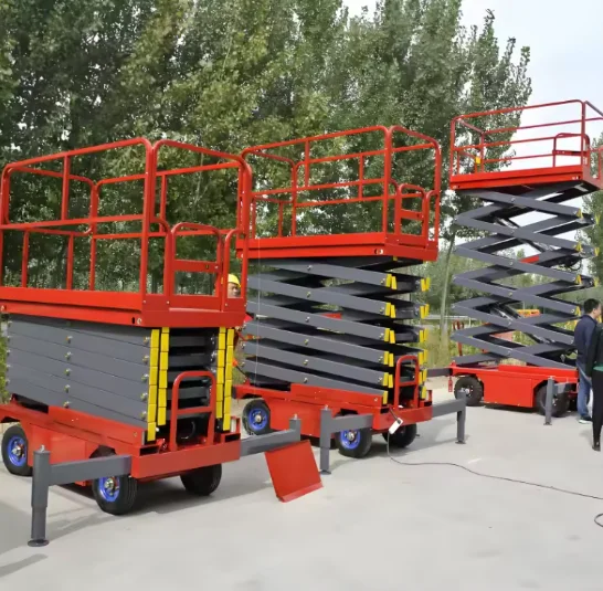 

Customized Self-Propelled Manual Electric Hydraulic Scissor Lift Platform Table Aerial Work Tracked Mobile Diesel Motor Engine P