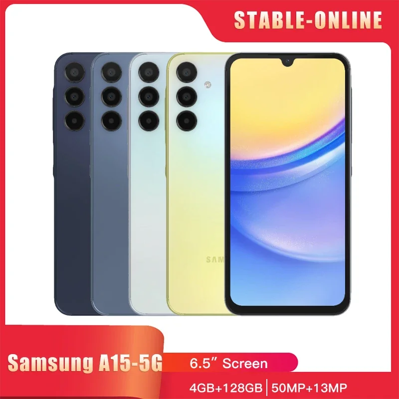 Оригинальный мобильный телефон Samsung Galaxy A15 A156U 5G NFC 4G RAM 128 ГБ ПЗУ 90 Гц 6,5 дюйма Super AMOLED-дисплей 50 МП восьмиядерный смартфон Оригинальный мобильный телефон Samsung Galaxy A15 A156U 5G NFC 4G RAM 128 ГБ ПЗУ 90 Гц 6,5 дюйма Super AMOLED-дисплей 50 МП восьмиядерный смартфон